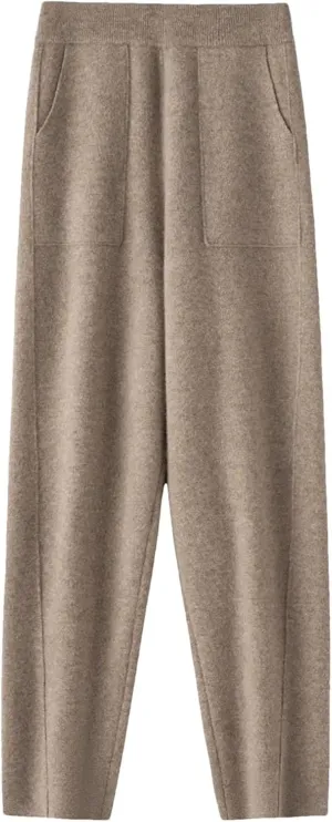 Women's Knitted Harem Pants Women's Casual Loose Pants Autumn and Winter Slimming Pants