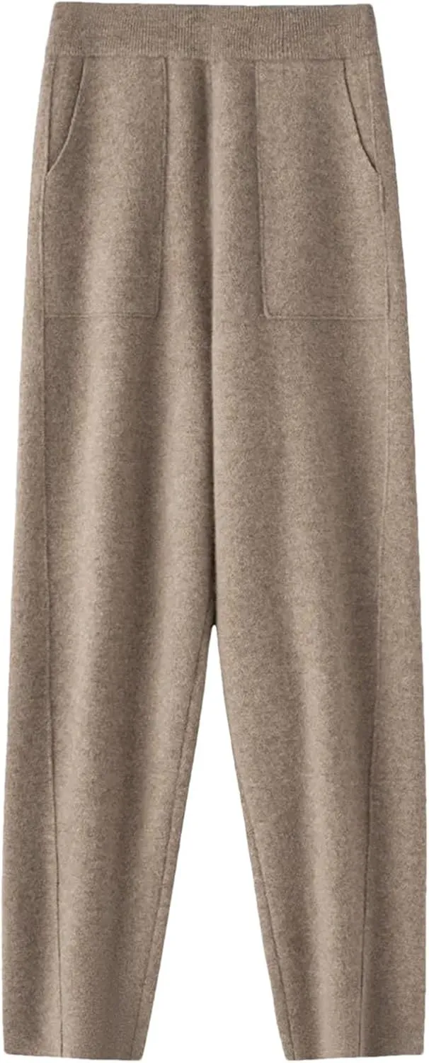 Women's Knitted Harem Pants Women's Casual Loose Pants Autumn and Winter Slimming Pants
