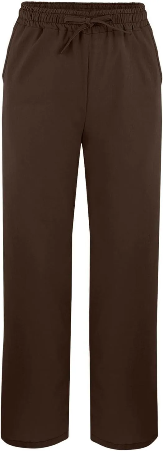 Womens Linen Pants 2025 Summer Vacation Beach Pants Drawstring Casual Gauze Pants with Pockets Linen Ankle Pant Trousers