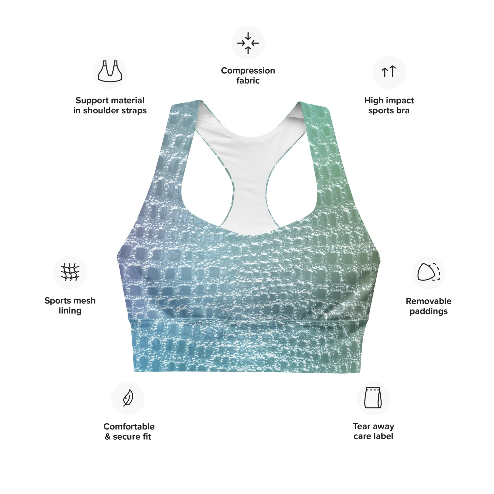Women's Mermaid Sports Bra, lioness-love