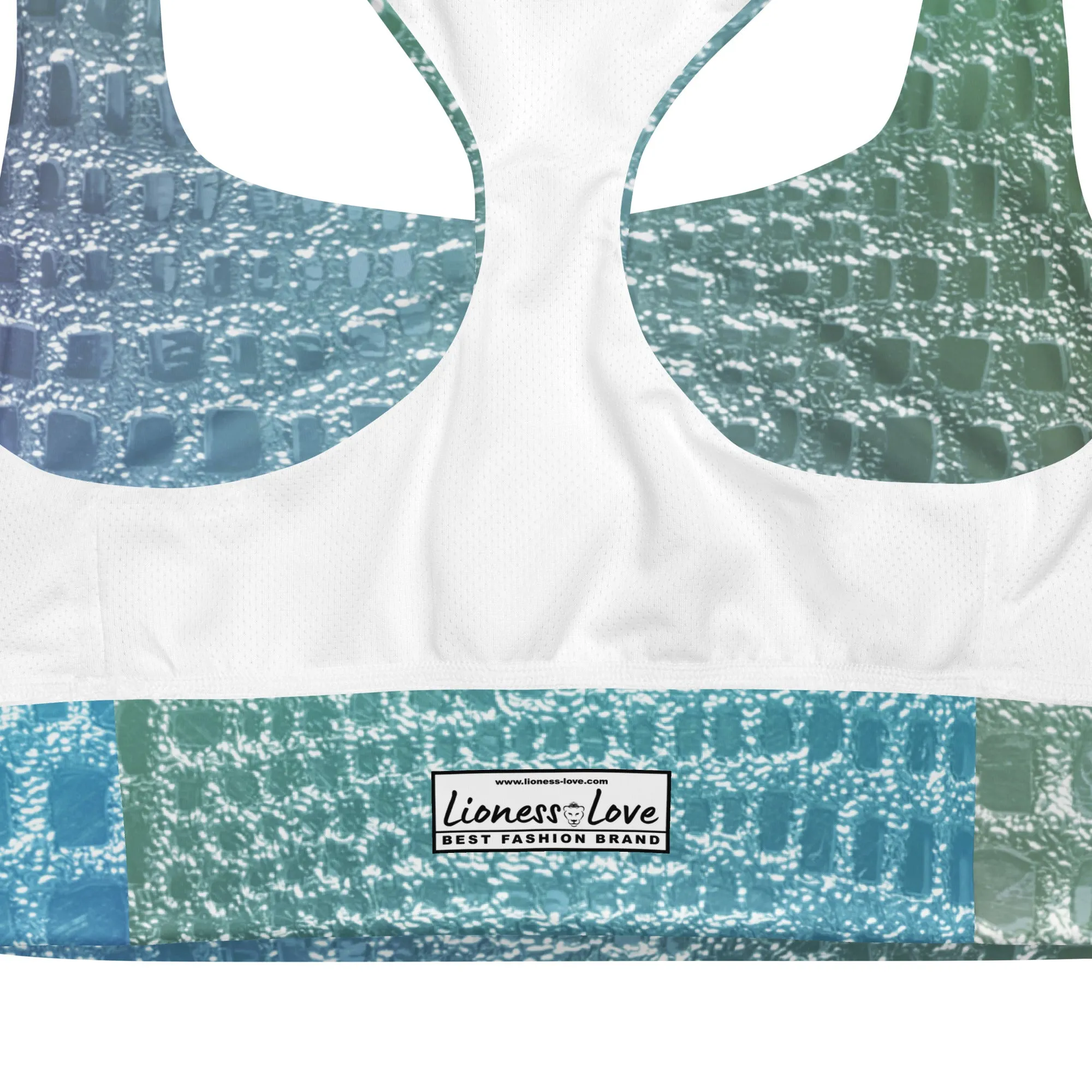 Women's Mermaid Sports Bra, lioness-love