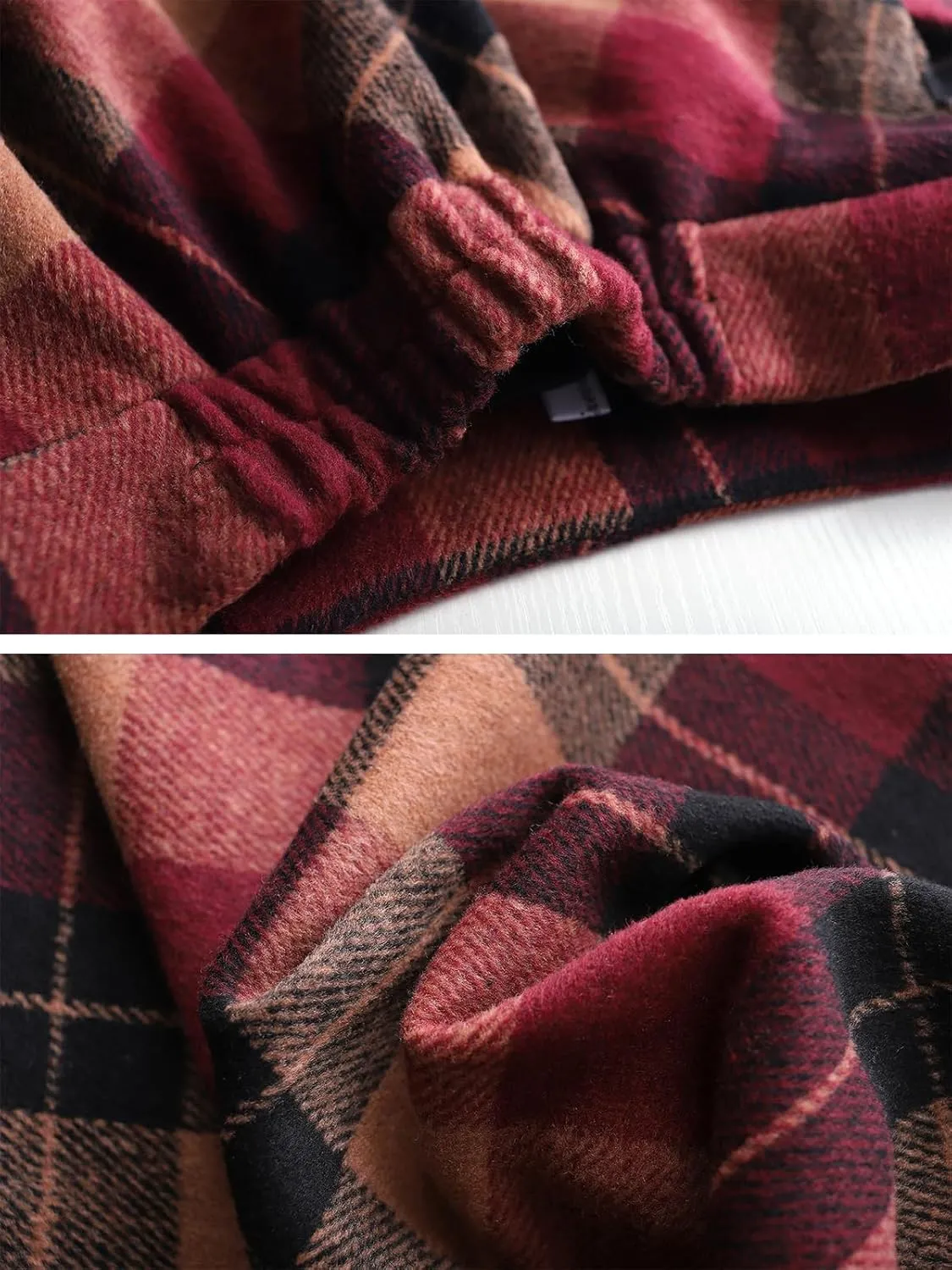 Women's Plaid Wool Skirt Vintage High Waist A-line Long Skirt Fall/Winter Midi Skirt