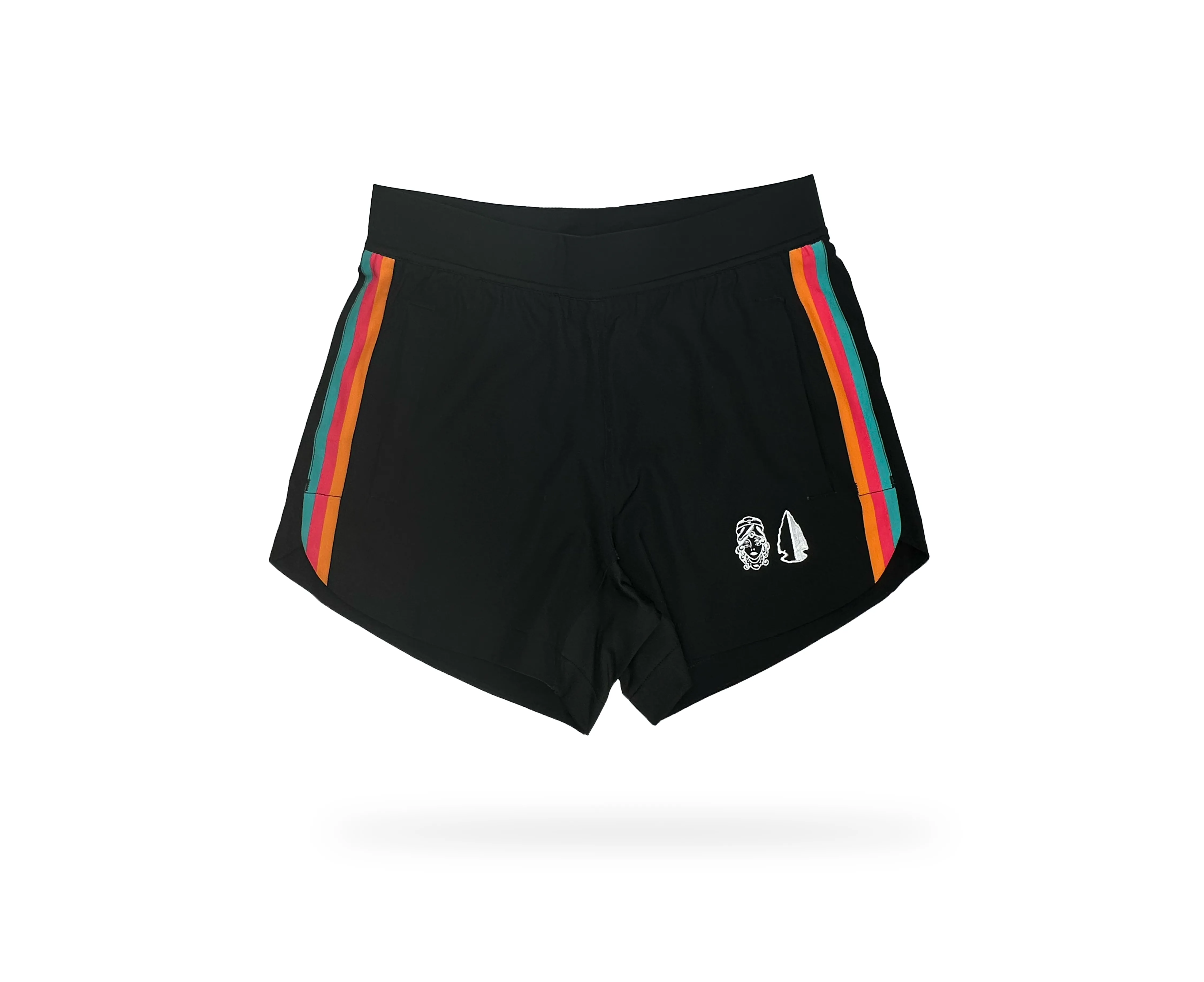 Women's V2 Athletic Shorts - Fiesta Black