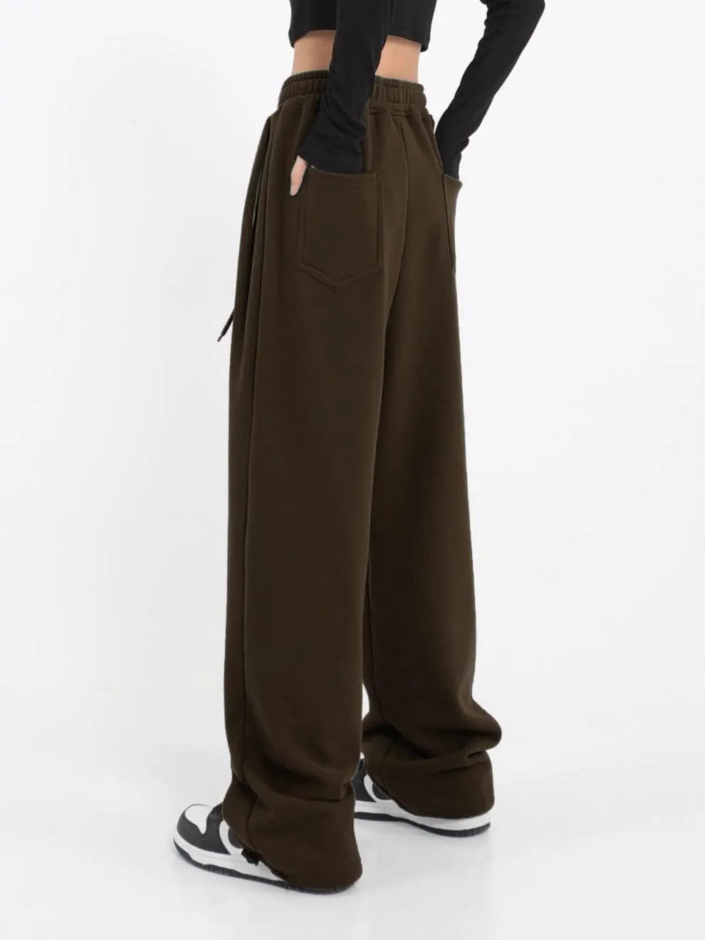 Womens Wide Leg Sweatpants Casual Loose Yoga Pants Comfy Lounge Joggers Baggy Sweatpants Pockets