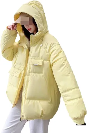 Women's Winter Jacket Coats Autumn Down Cotton Padded Short Coat Female Oversize Loose Casual Hooded Parka