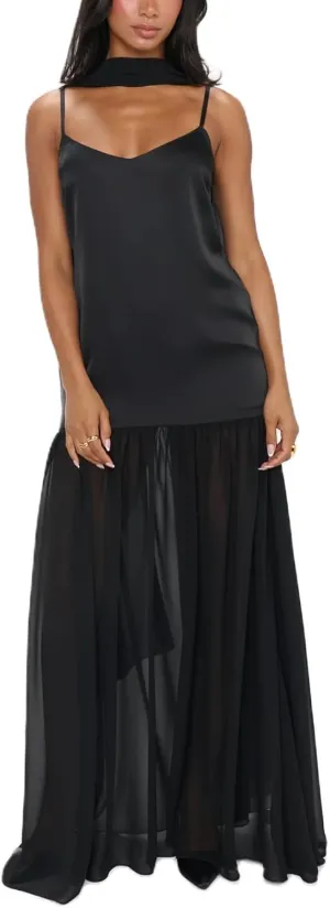 Womens Y2k Tube Strapless Pleated Maxi Dress with Scarf Maternity Silk Satin Formal Cocktail Ruffle Flowy Dresses