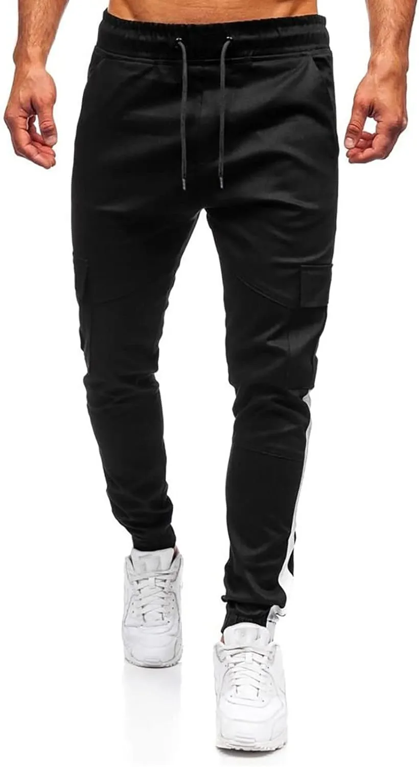 Work Pants for Men Construction Flex Casual Drawstring Waist Joggers Classic Breathable Active Fishing Hiking Pants