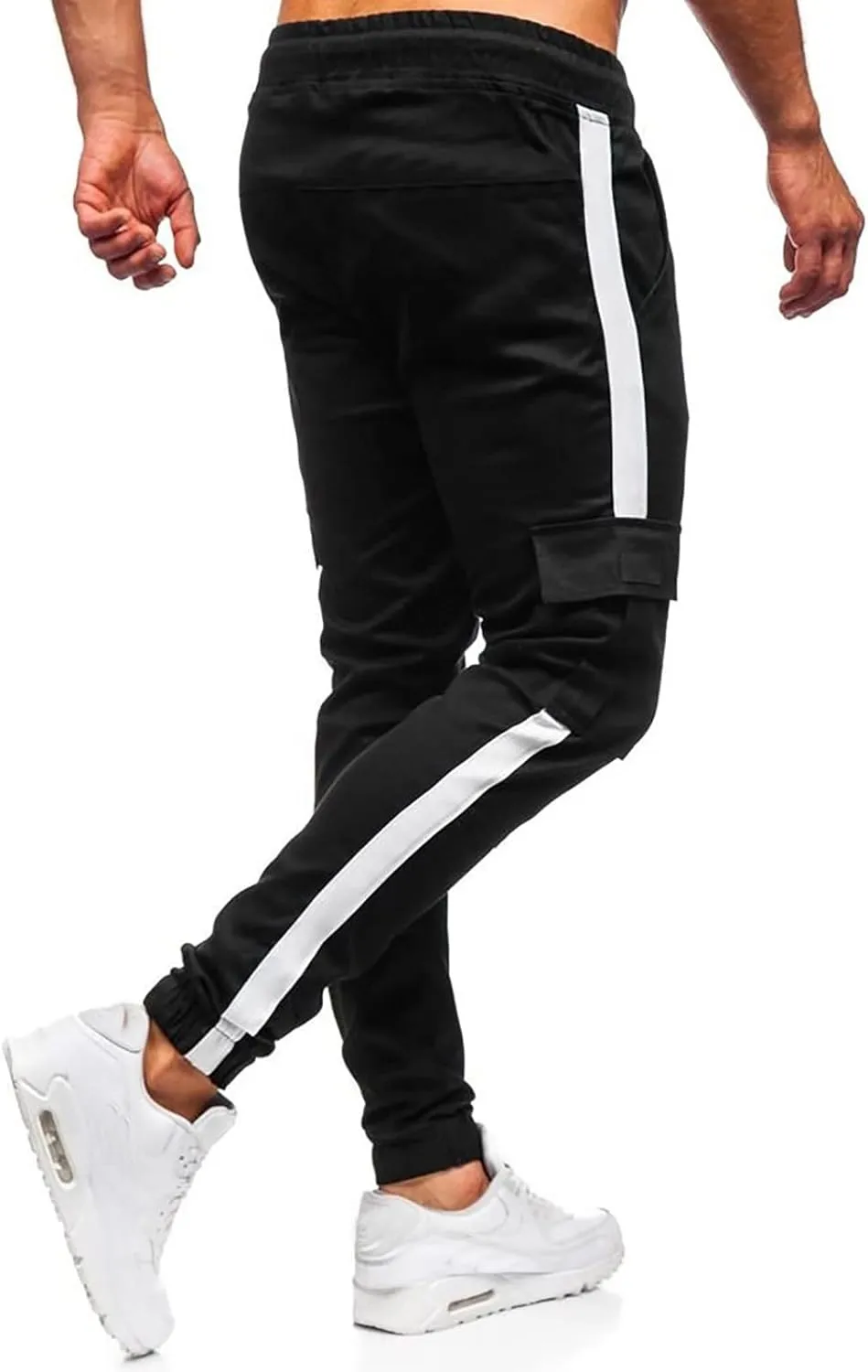 Work Pants for Men Construction Flex Casual Drawstring Waist Joggers Classic Breathable Active Fishing Hiking Pants