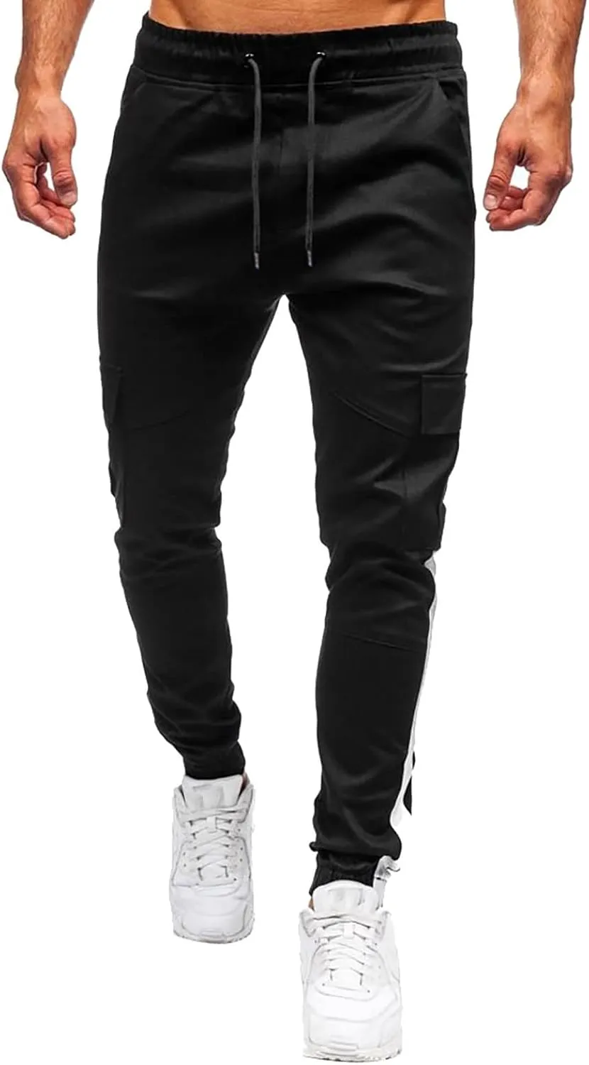 Work Pants for Men Construction Flex Casual Drawstring Waist Joggers Classic Breathable Active Fishing Hiking Pants