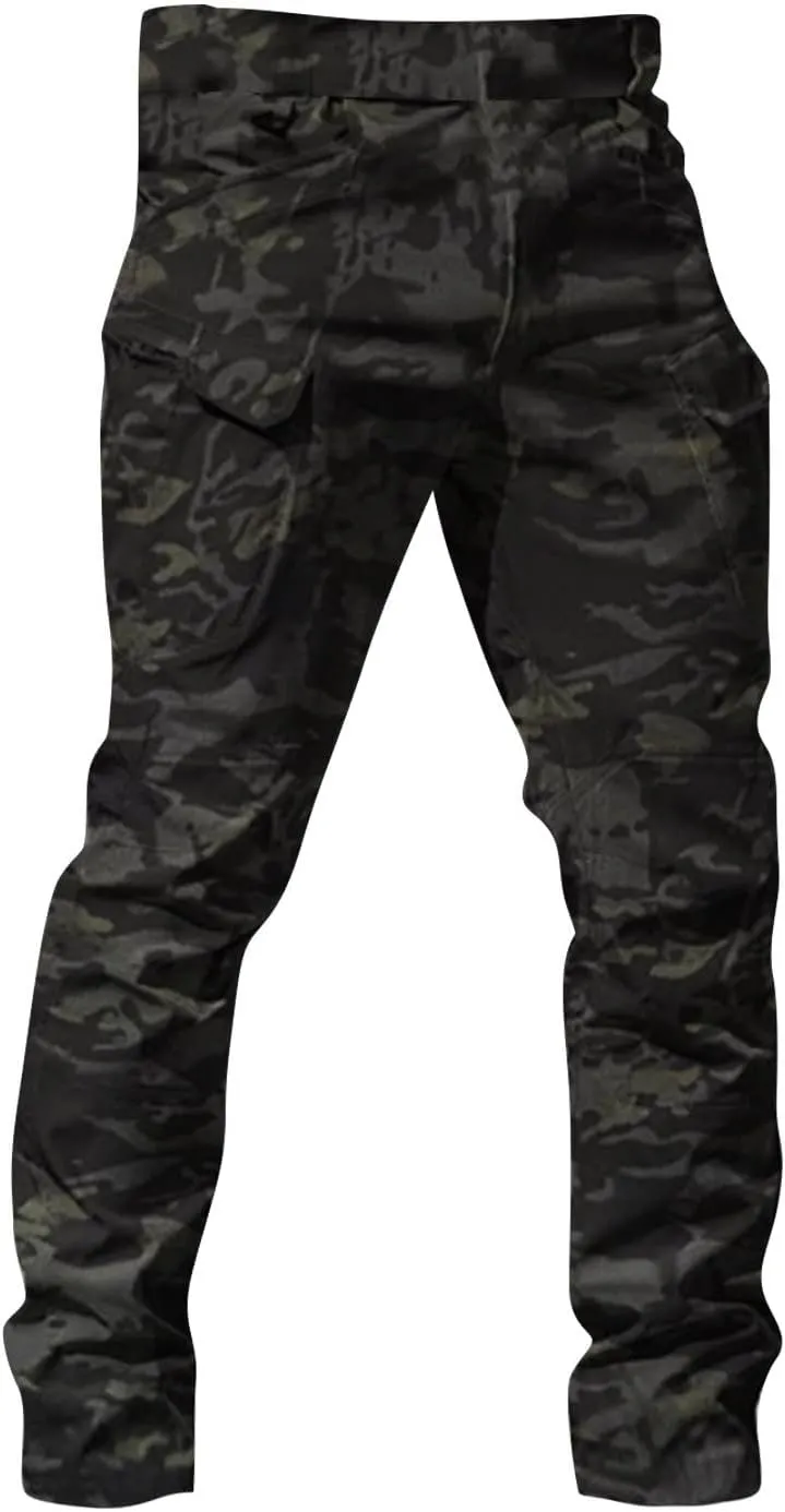 Work Pants for Men Construction Stretch Tactical Pants Multi Pockets Hiking Cargo Pant Water Resistant Trousers