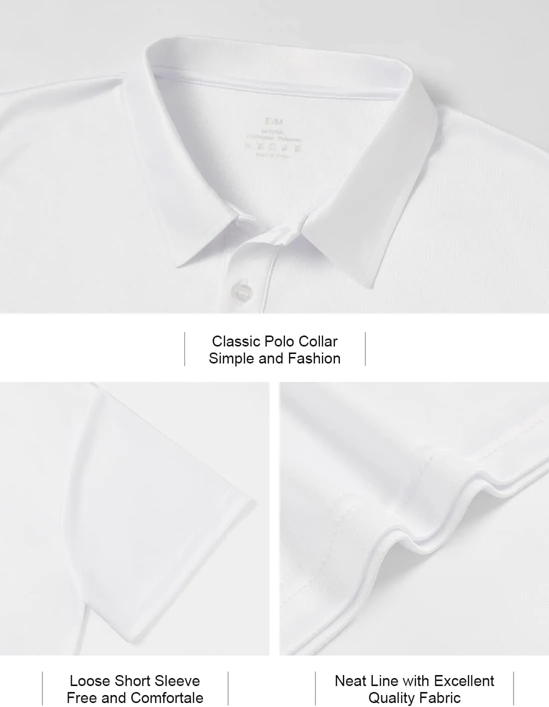 Xelky Men's Polo Shirts Quick Dry Short Sleeve Golf Athletic Shirt Moisture Wicking Casual Work Collared Polos 4 Pack