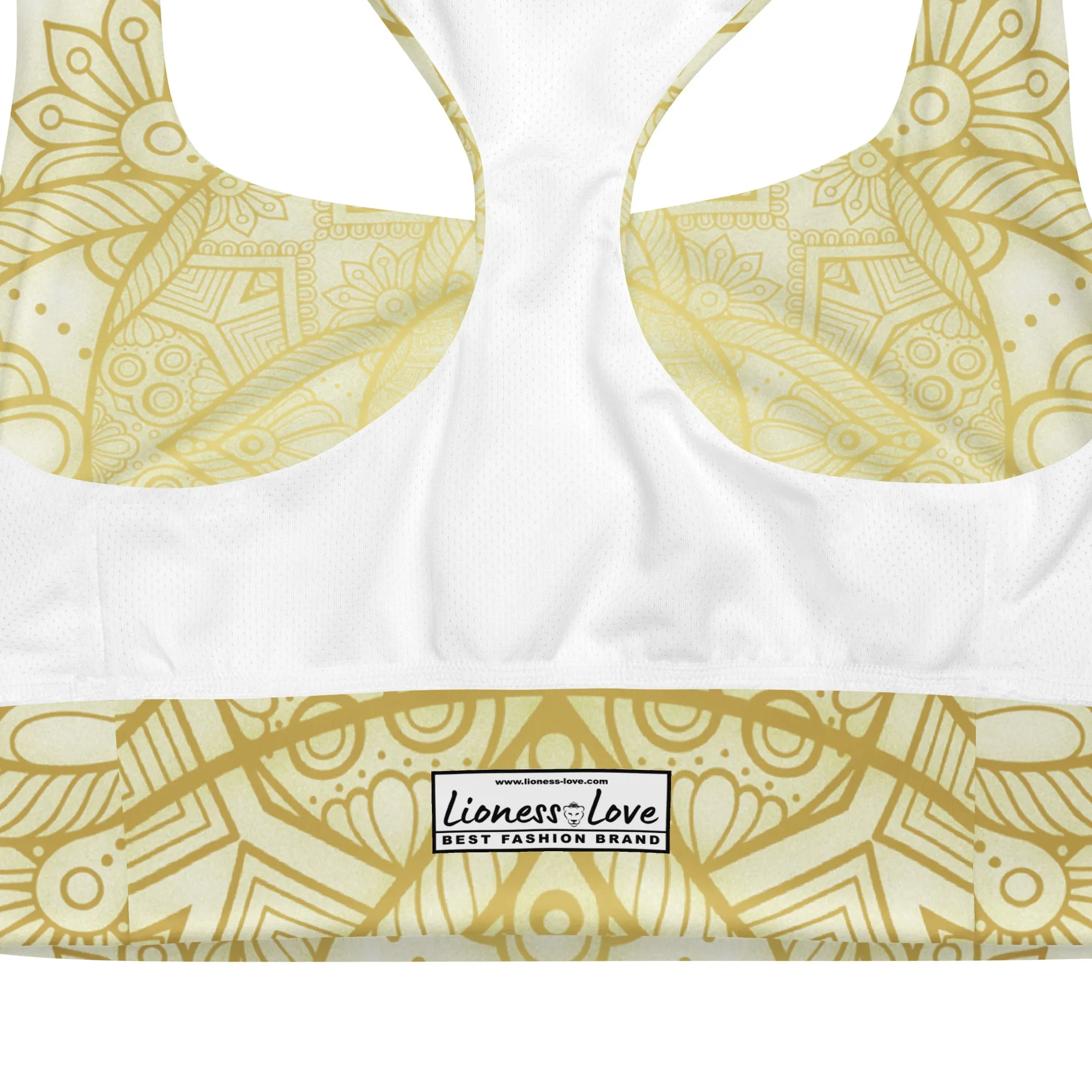Yoga Wear Geometry Longline Sports Bra, lioness-love