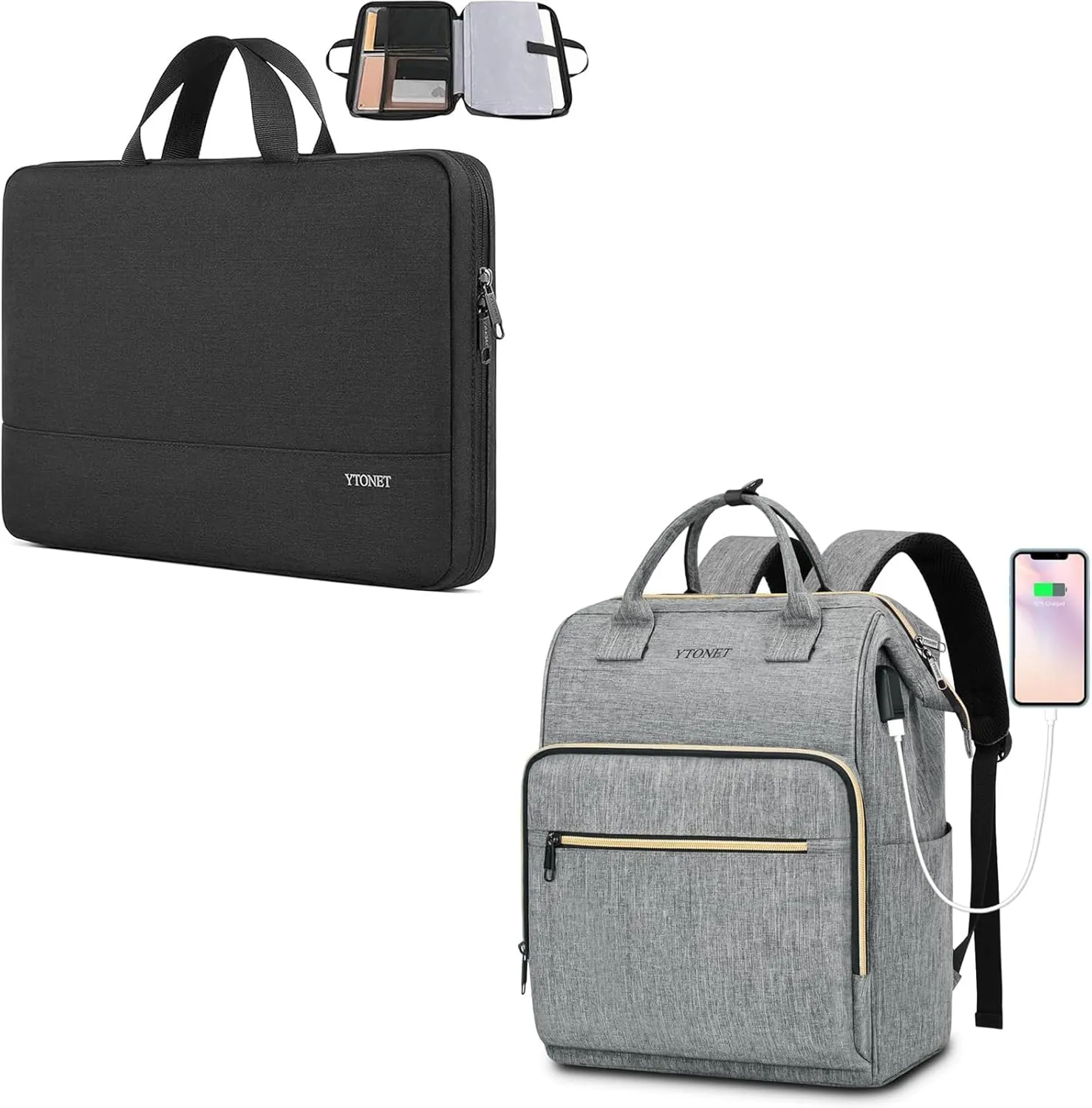 Ytonet Laptop Case 15.6 Inch, Water Resistant Laptop Bag Sleeve for Men Women Slim Laptop Cover