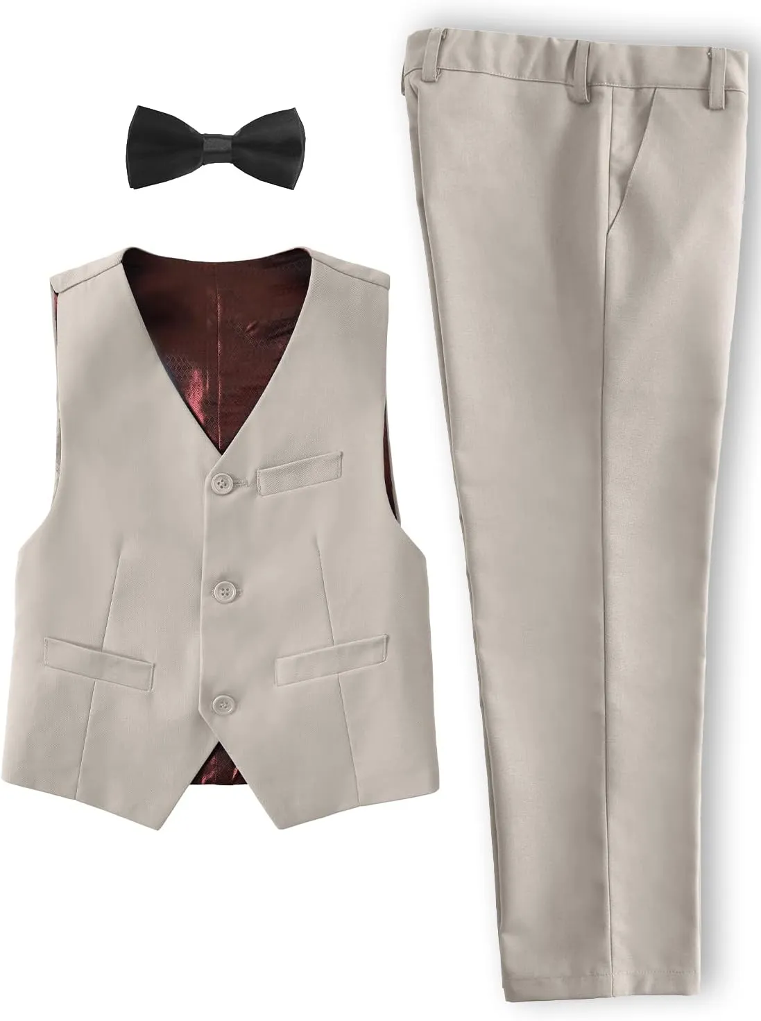 YuanLu Boys Suit Homecoming Dresses for Kids Ring Bearer Outfit Suits Tuxedo Formal Vest and Pants Suit Set