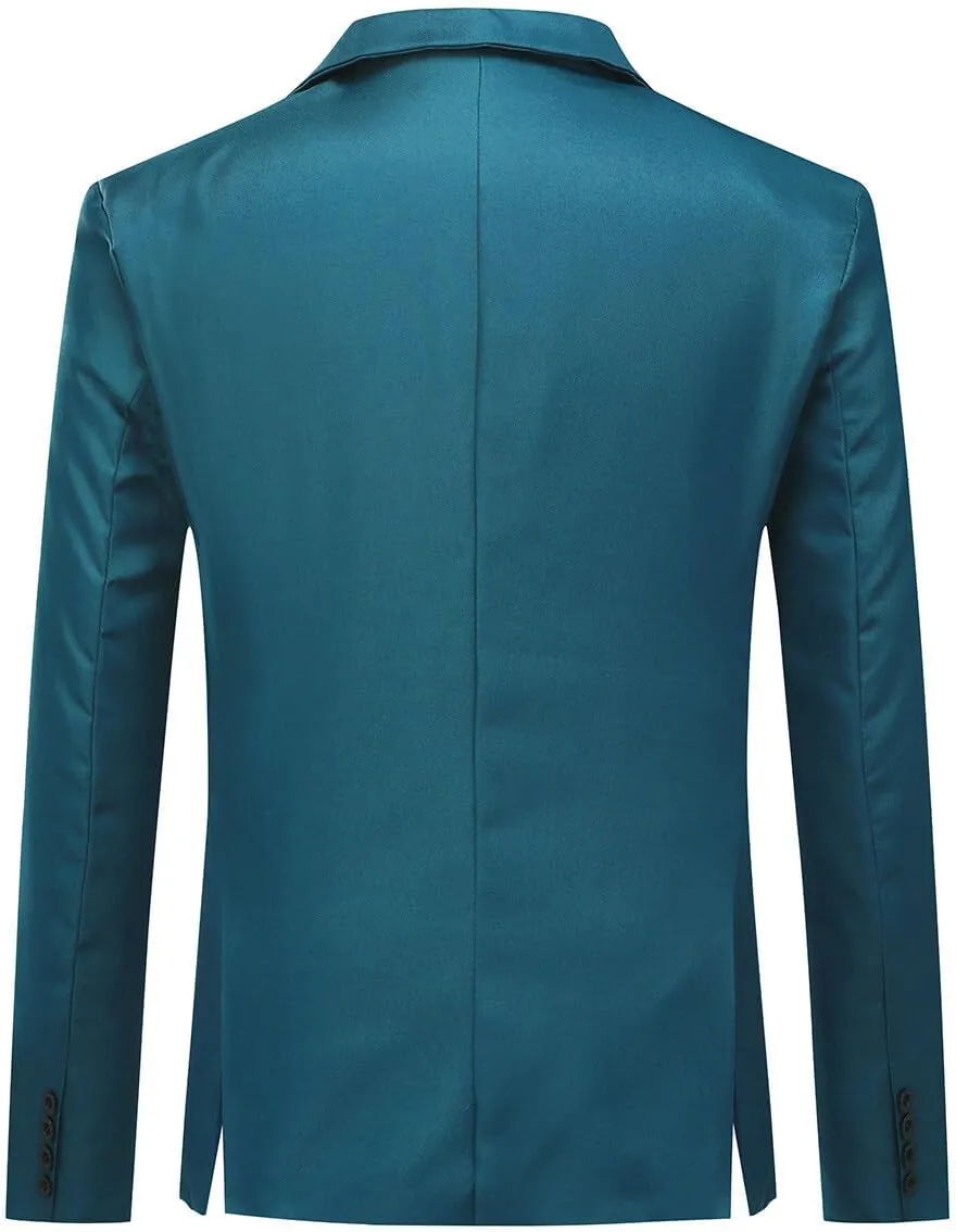 YUNCLOS Men's Slim Fit Casual 1 Button Notched Lapel Blazer Jacket