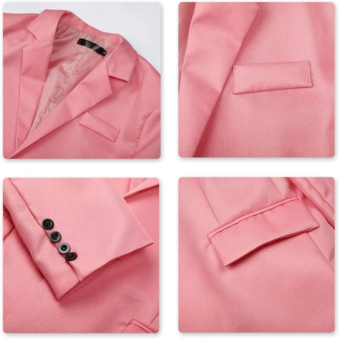 YUNCLOS Men's Slim Fit Casual 1 Button Notched Lapel Blazer Jacket