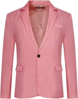 YUNCLOS Men's Slim Fit Casual 1 Button Notched Lapel Blazer Jacket